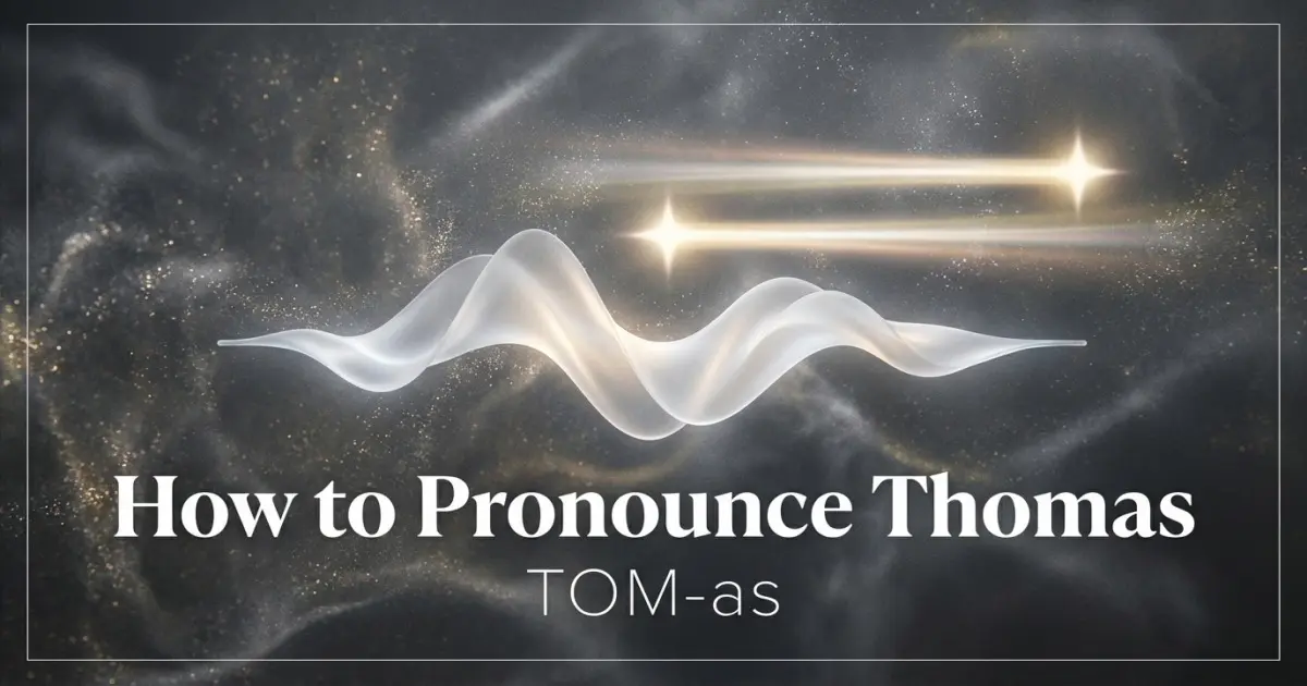 How to pronounce Thomas