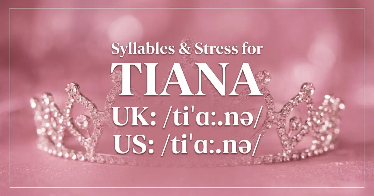 Tiana syllables, stress, and UK and US pronunciation