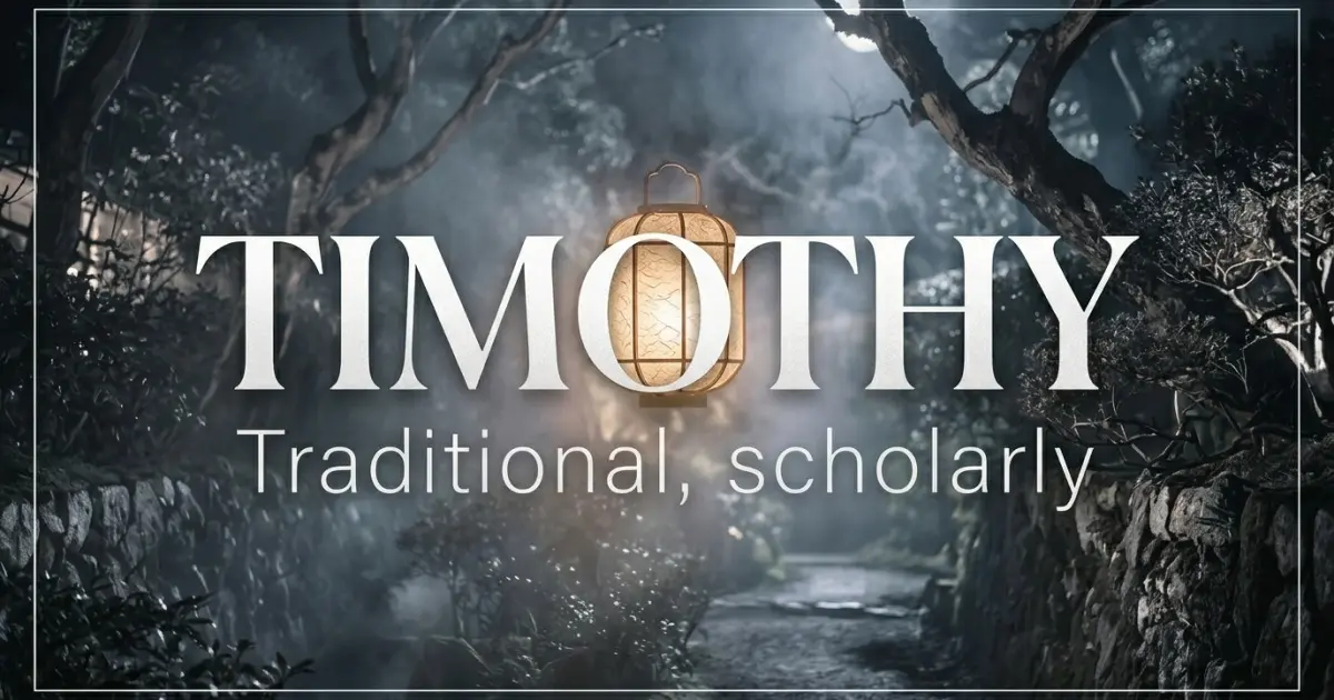 Timothy name vibe: Traditional, scholarly