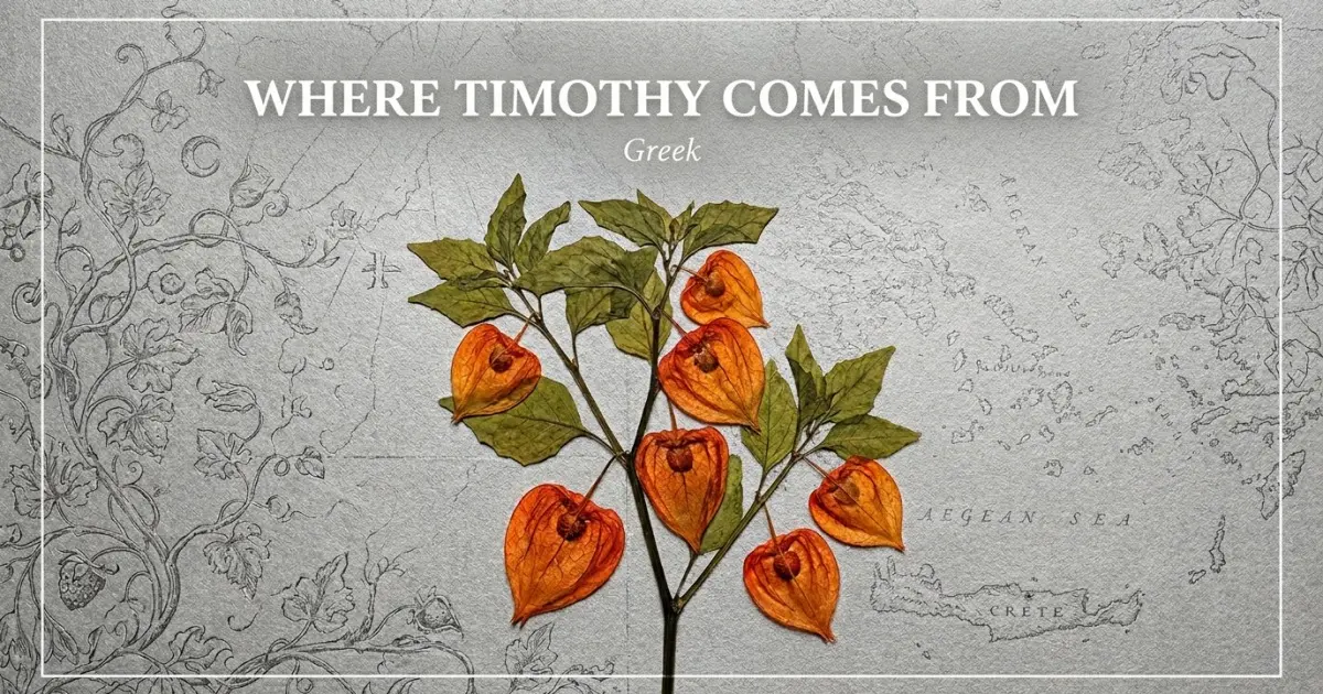 The name Timothy comes from: Greek