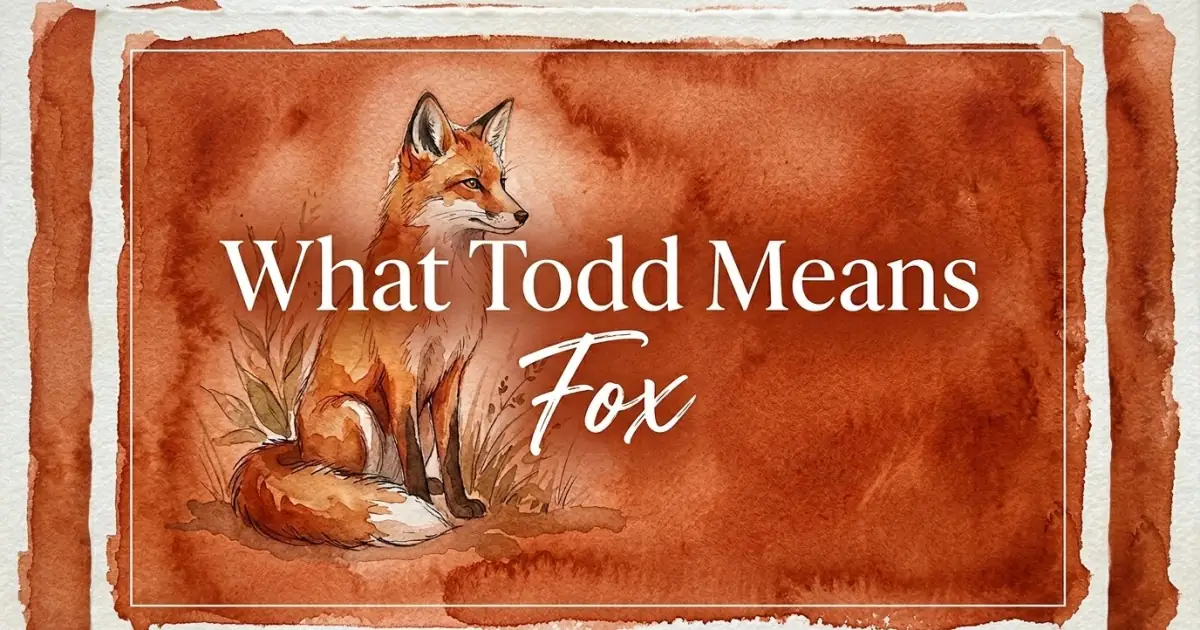 Todd name meaning Fox