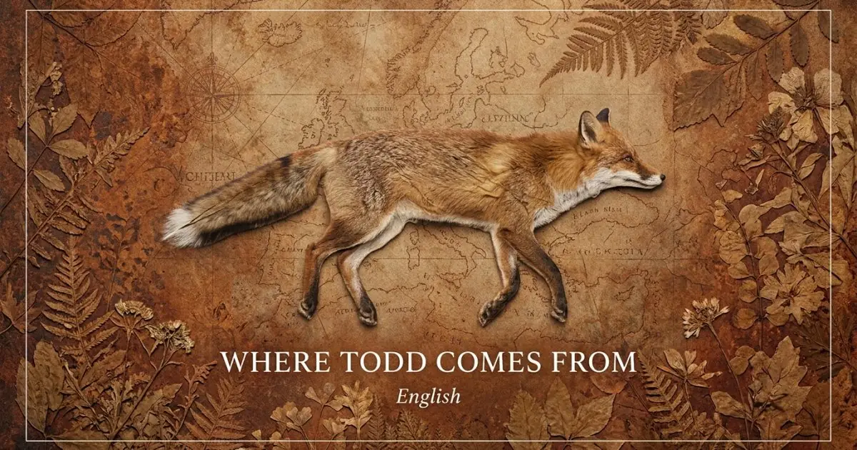 The name Todd comes from: English