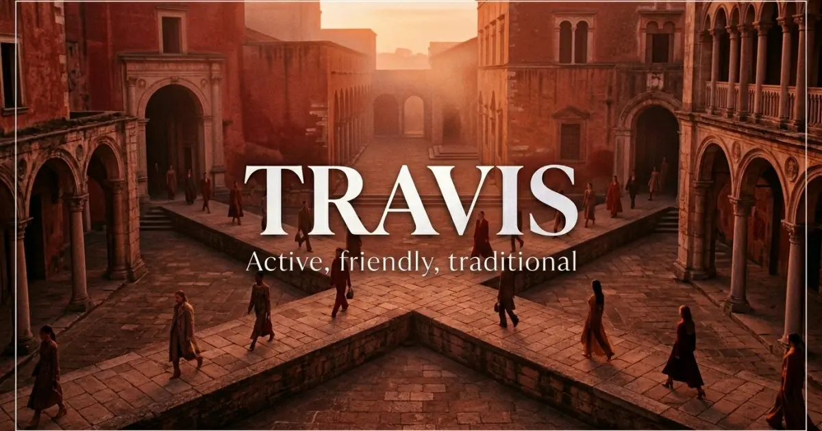 Travis name vibe: Active, friendly, traditional