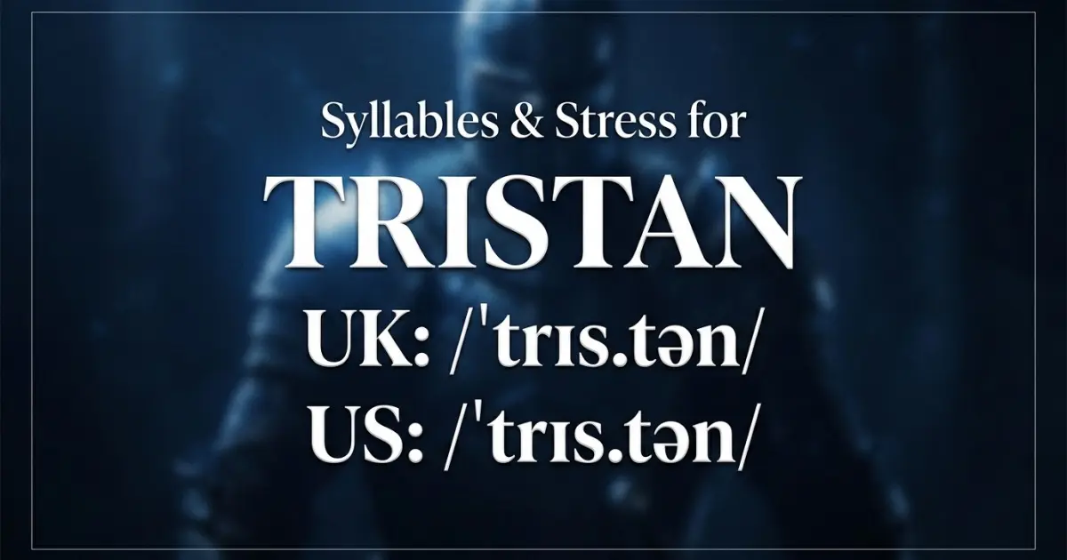 Tristan syllables, stress, and UK and US pronunciation