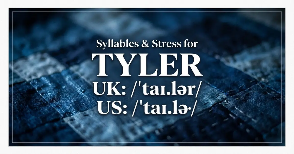 Tyler syllables, stress, and UK and US pronunciation