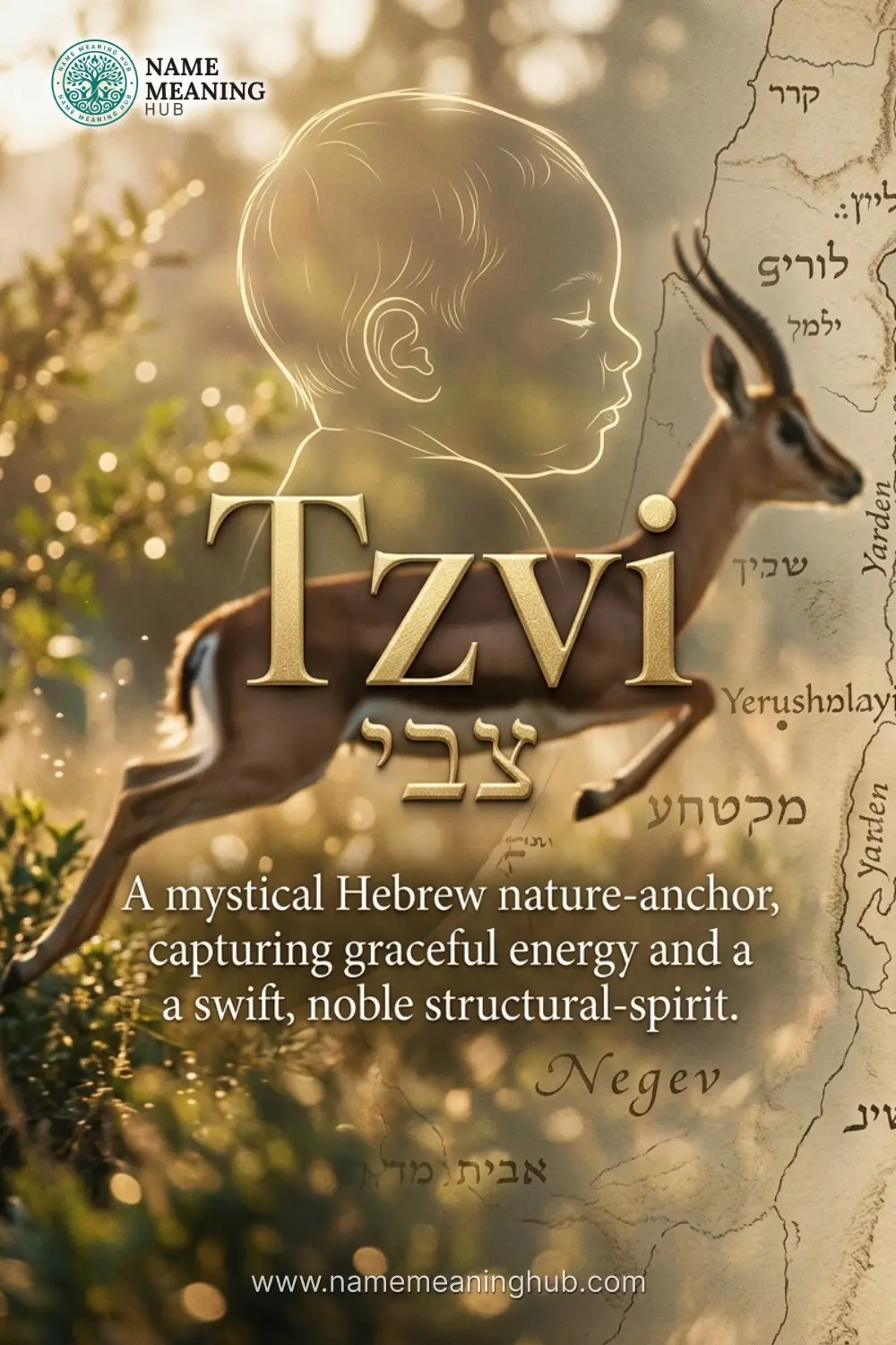 Meaning of the name Tzvi: A mystical Hebrew nature-anchor, capturing graceful energy and a swift, noble structural-spirit.
