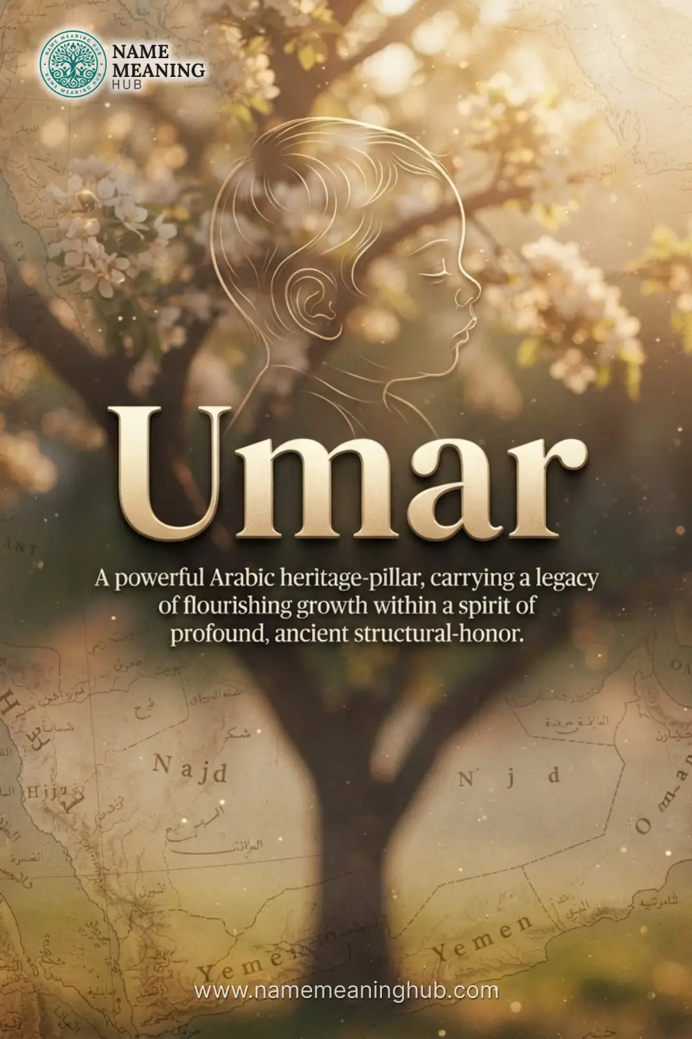 Meaning of the name Umar: A powerful Arabic heritage-pillar, carrying a legacy of flourishing growth within a spirit of profound, ancient structural-honor.