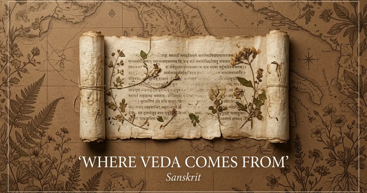 The name Veda comes from: Sanskrit