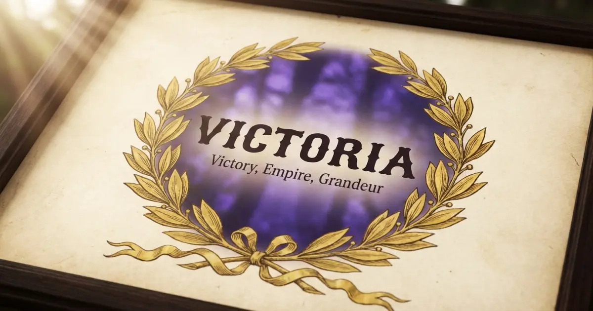Victoria meaning themes: victory, empire, grandeur