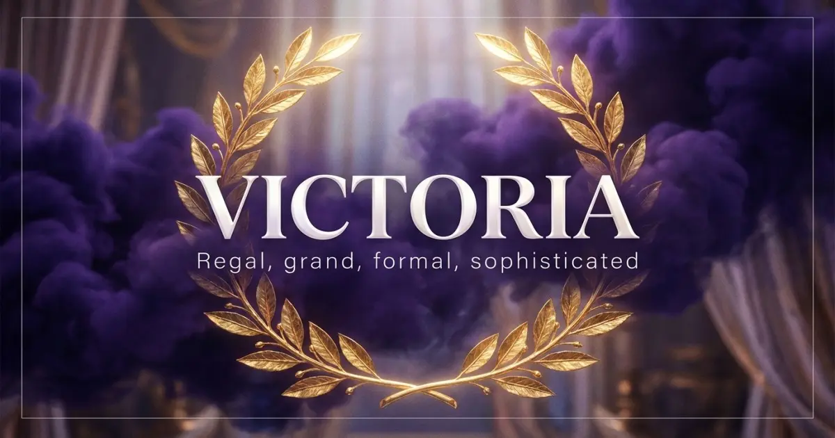Victoria name vibe: Regal, grand, formal, sophisticated