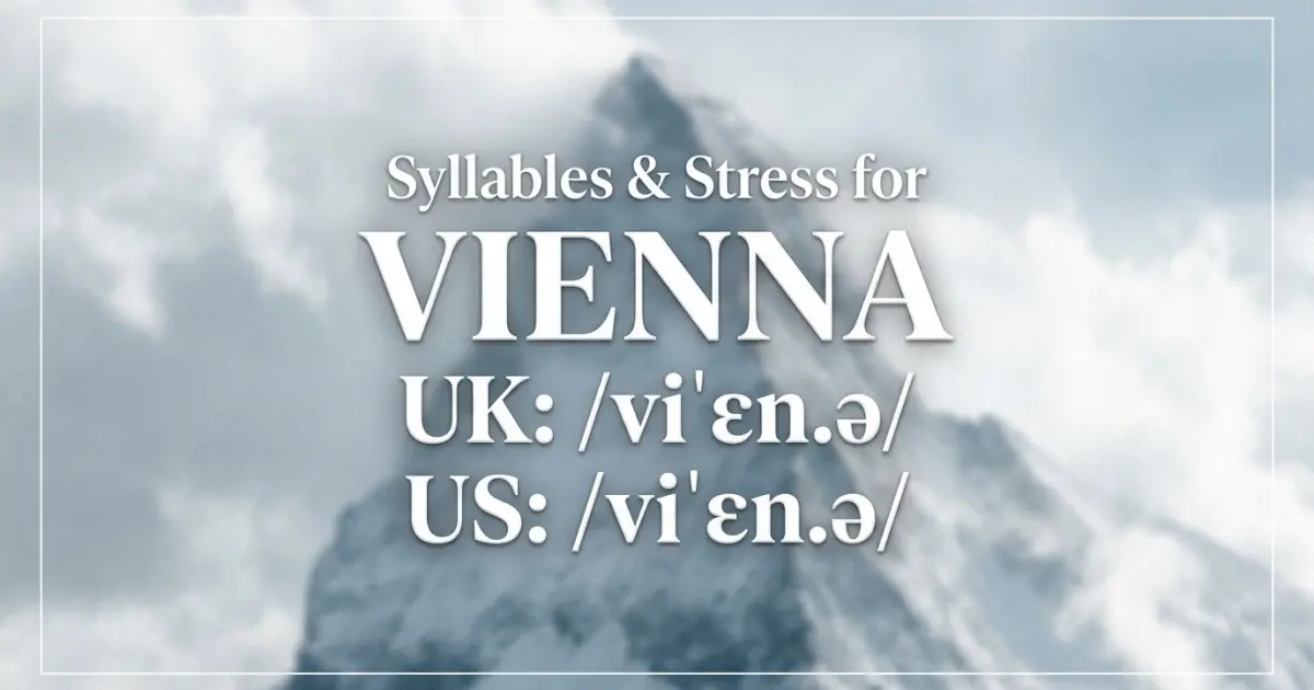 Vienna syllables, stress, and UK and US pronunciation