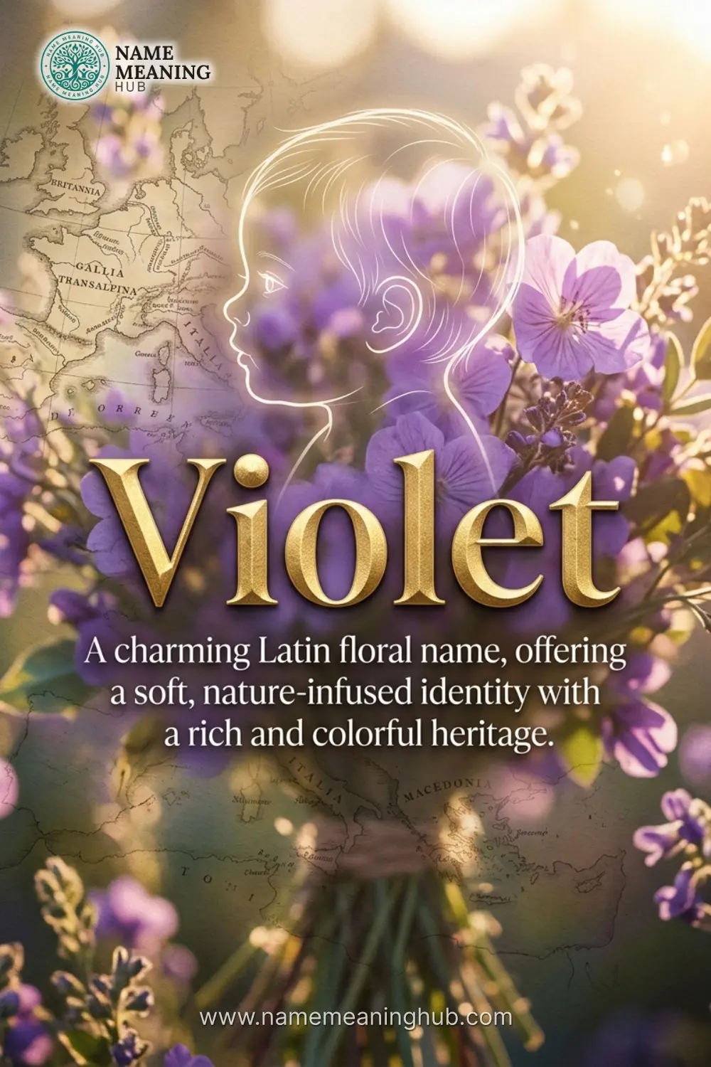 Meaning of the name Violet: A charming Latin floral name, offering a soft, nature-infused identity with a rich and colorful heritage.