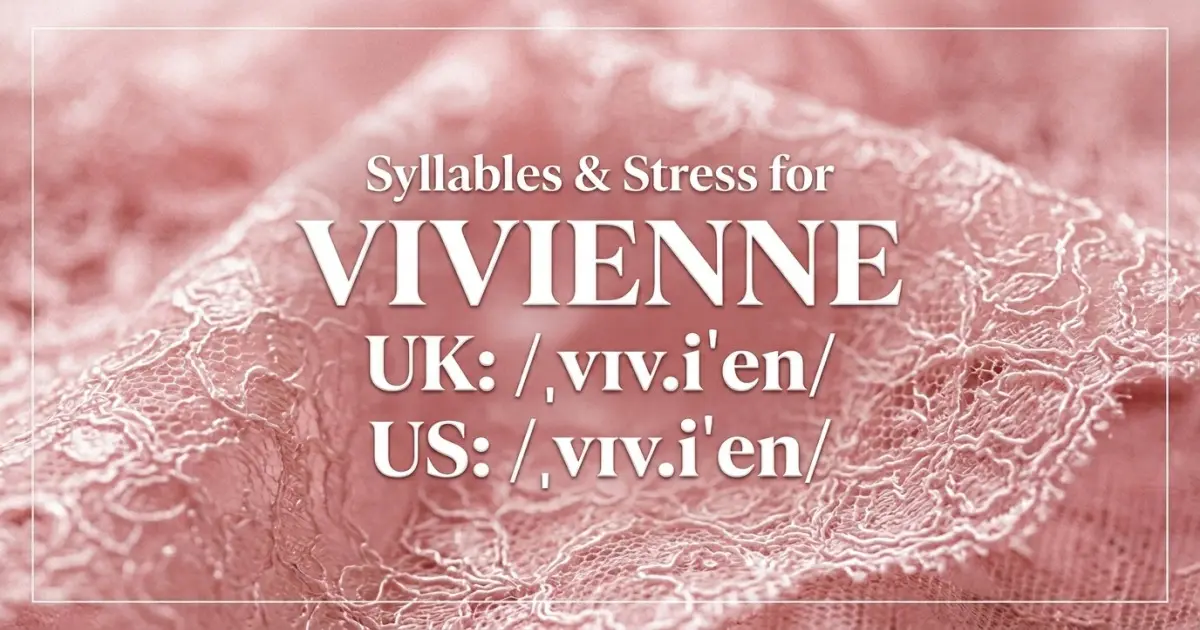 Vivienne syllables, stress, and UK and US pronunciation