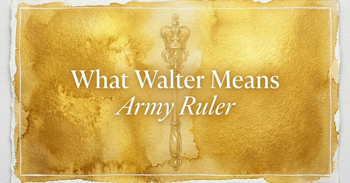 Walter name meaning Army Ruler
