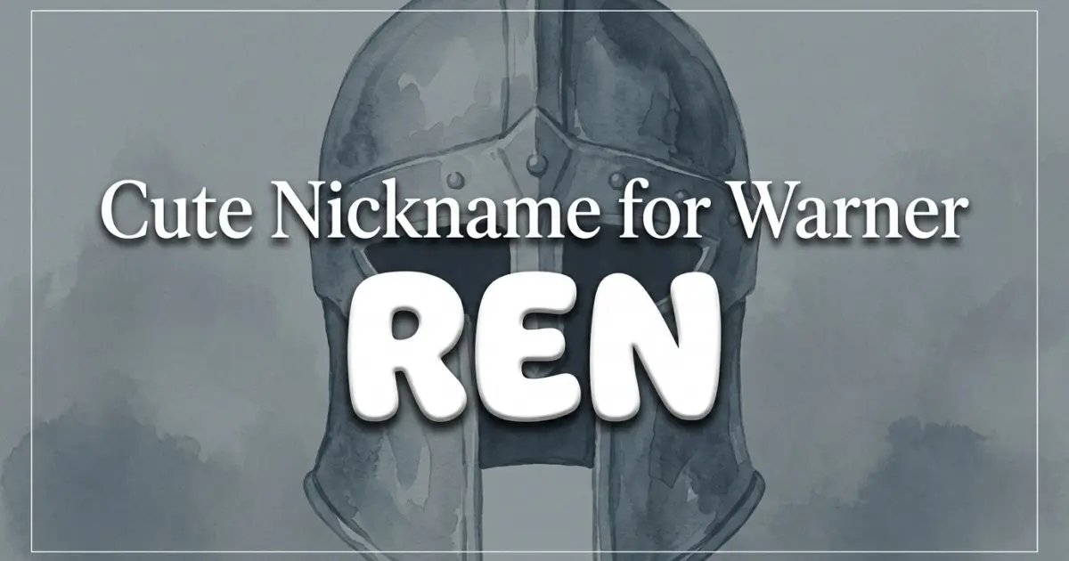 Cute nickname for Warner: Ren
