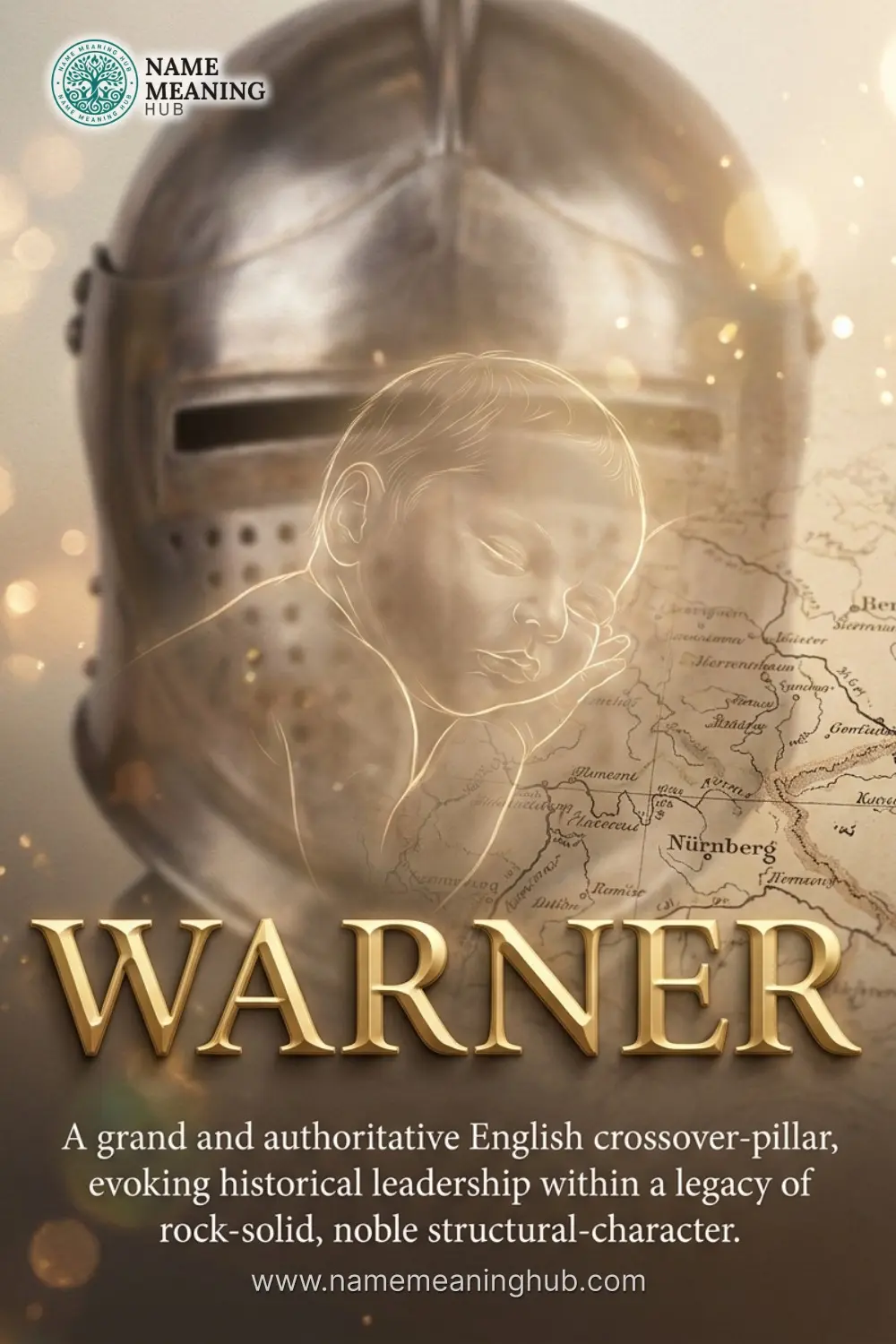 Meaning of the name Warner: A grand and authoritative English crossover-pillar, evoking historical leadership within a legacy of rock-solid, noble structural-character.