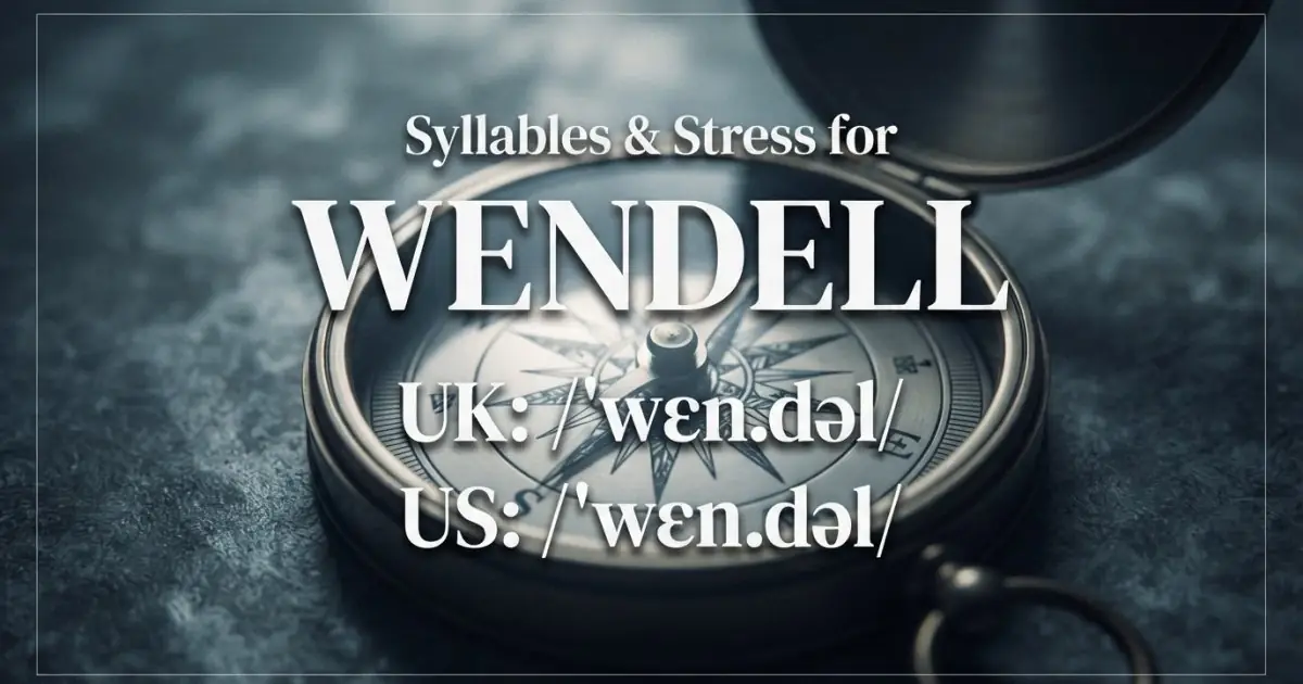 Wendell syllables, stress, and UK and US pronunciation