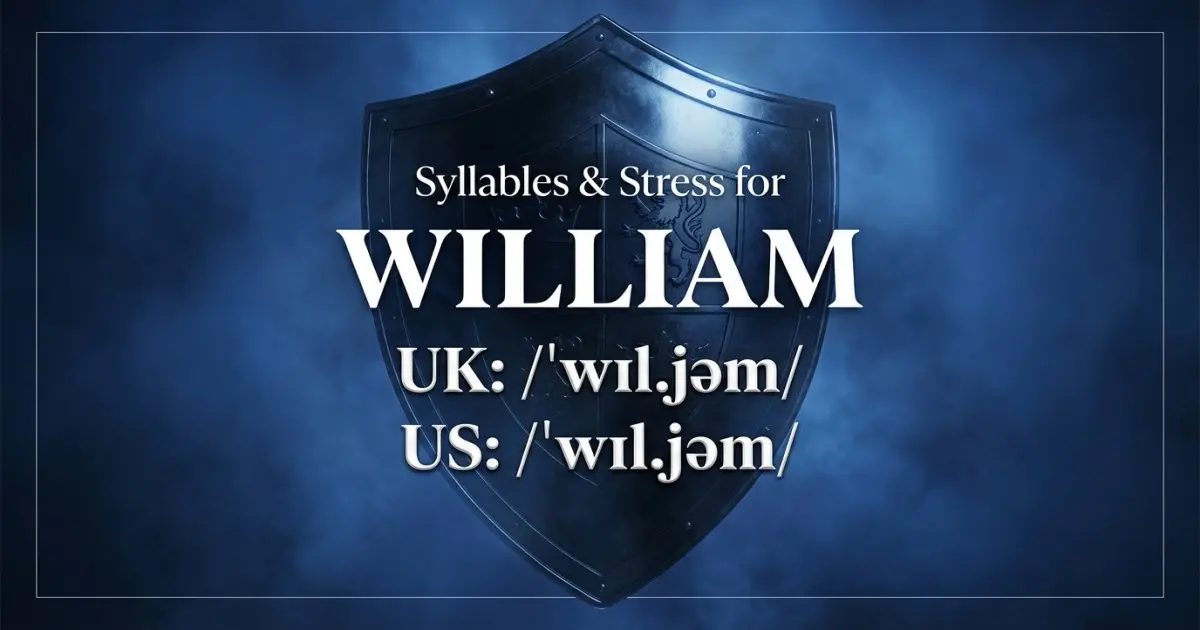 William Syllables Stress Pronunciation