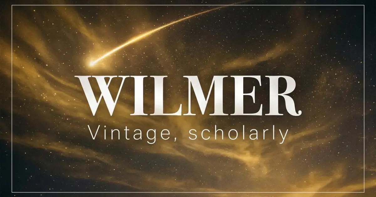 Wilmer name vibe: Vintage, scholarly