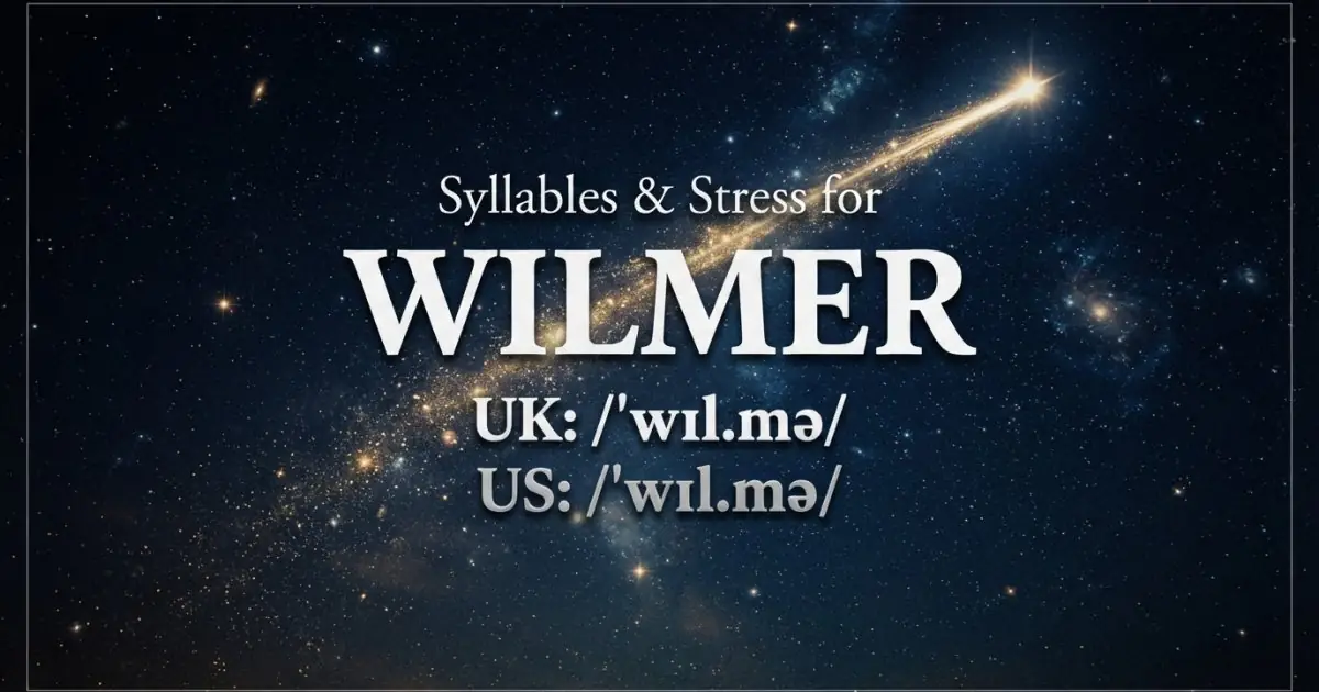 Wilmer syllables, stress, and UK and US pronunciation