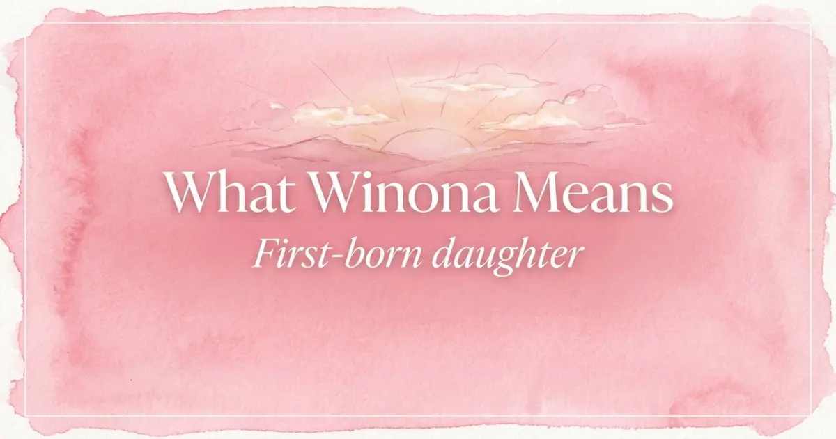 Winona name meaning First-born daughter