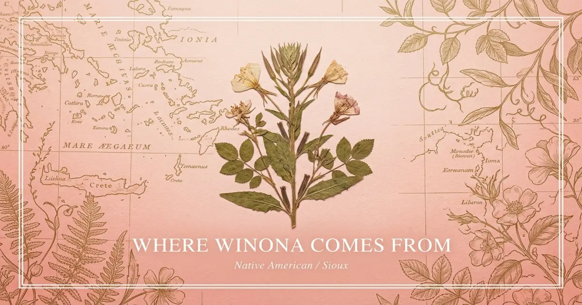 The name Winona comes from: Native American / Sioux