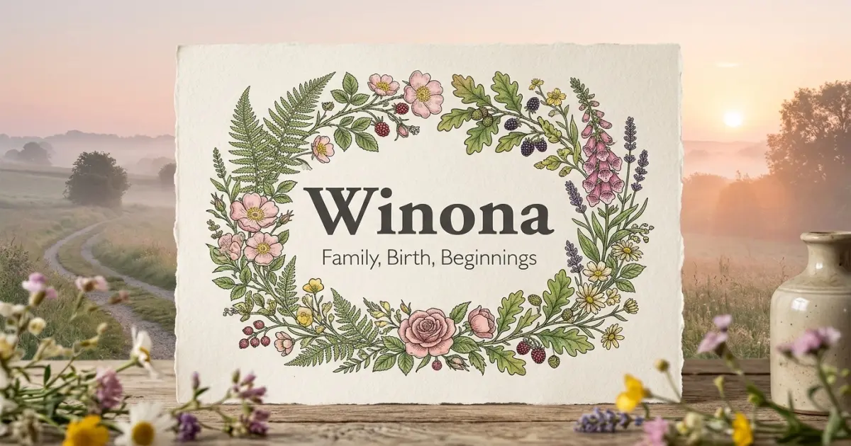 Winona meaning themes: family, birth, beginnings