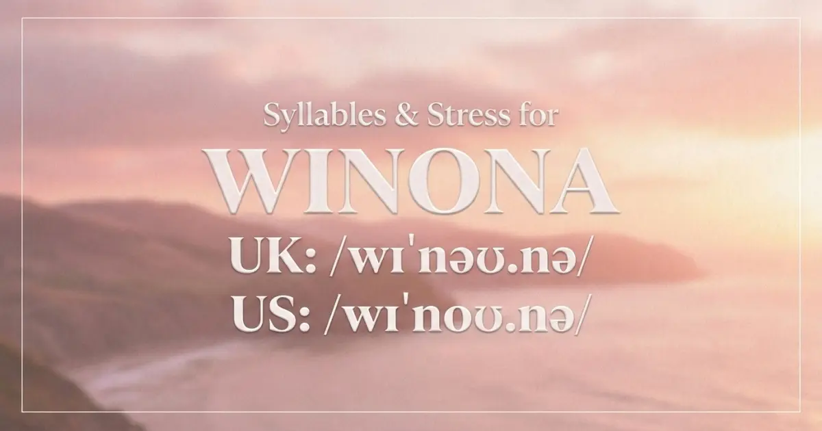 Winona syllables, stress, and UK and US pronunciation