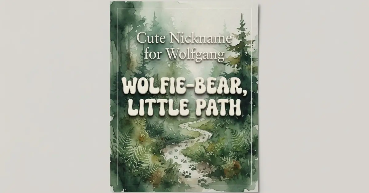 Cute nickname for Wolfgang: Wolfie-Bear, Little Path