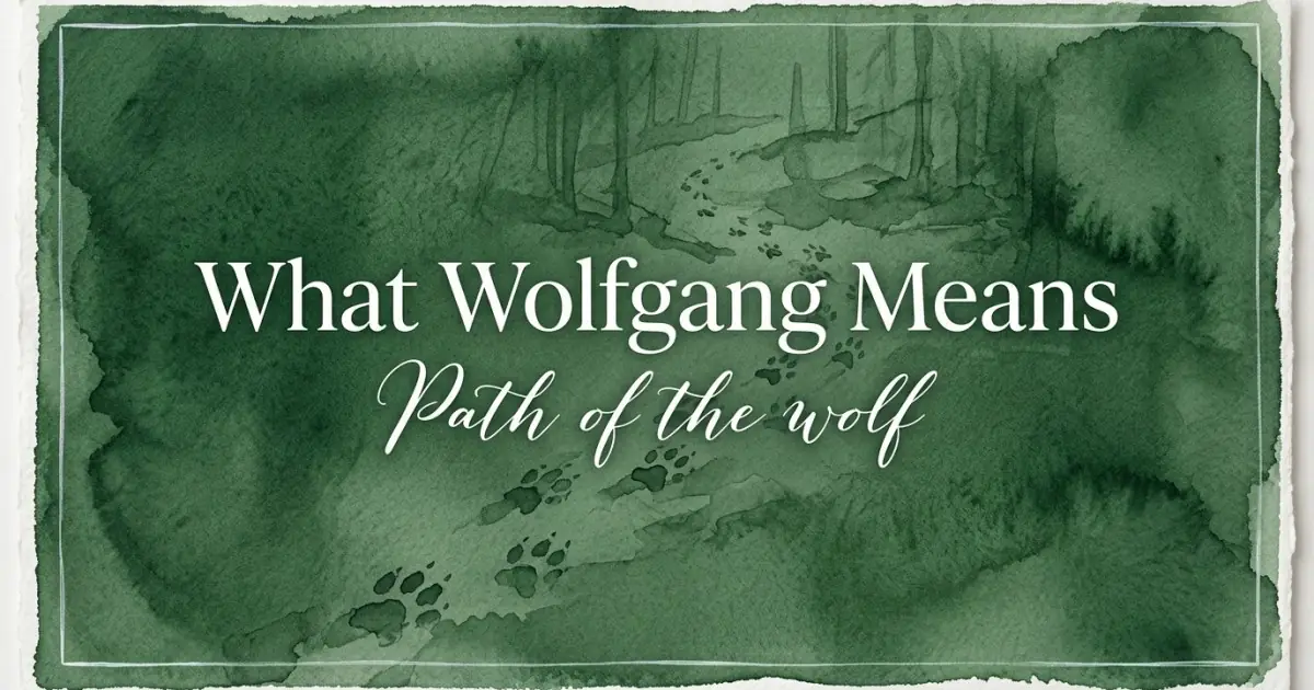 Wolfgang name meaning Path of the wolf