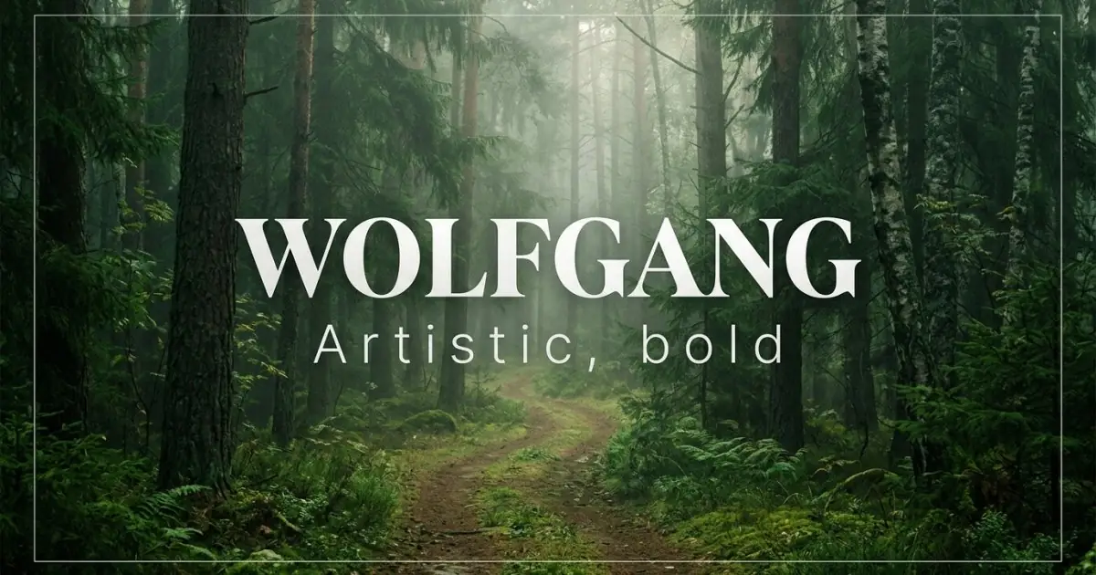 Wolfgang name vibe: Artistic, bold