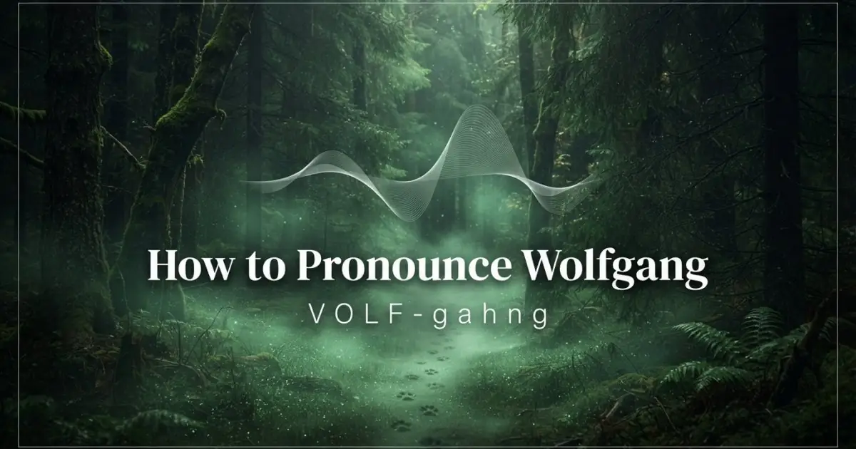 How to pronounce Wolfgang