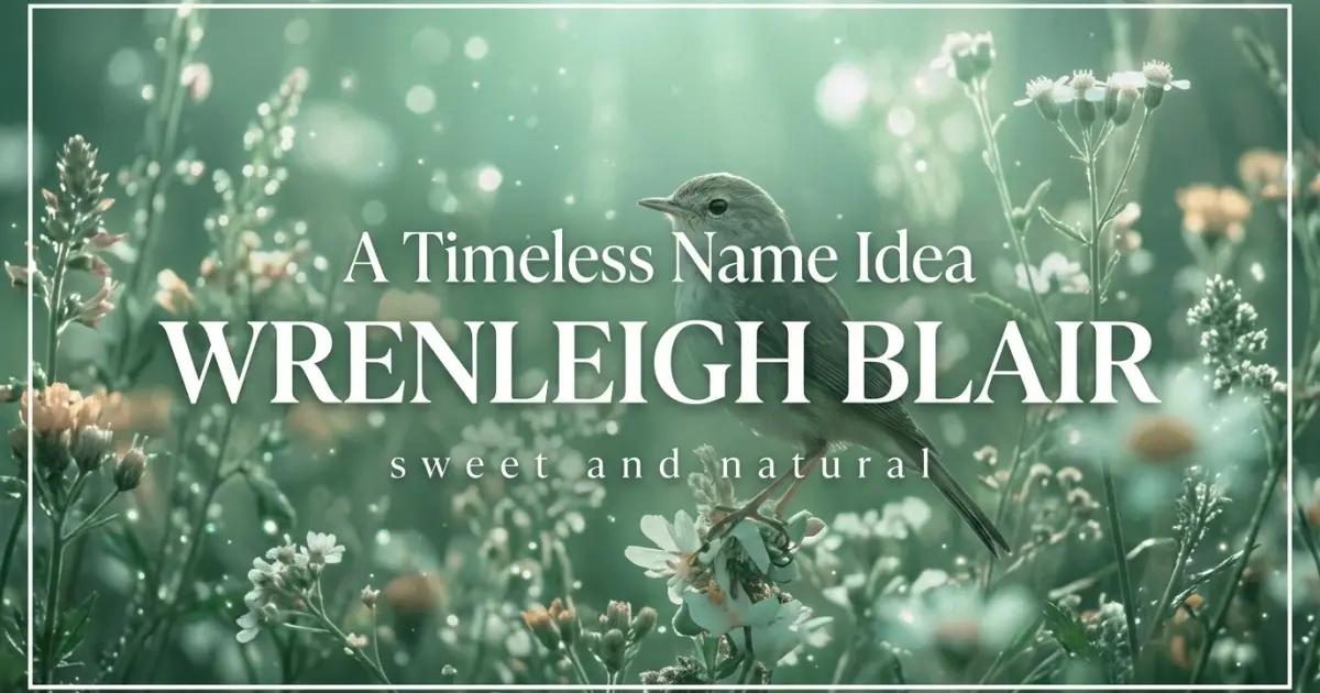 Middle name idea: Wrenleigh Blair - sweet and natural