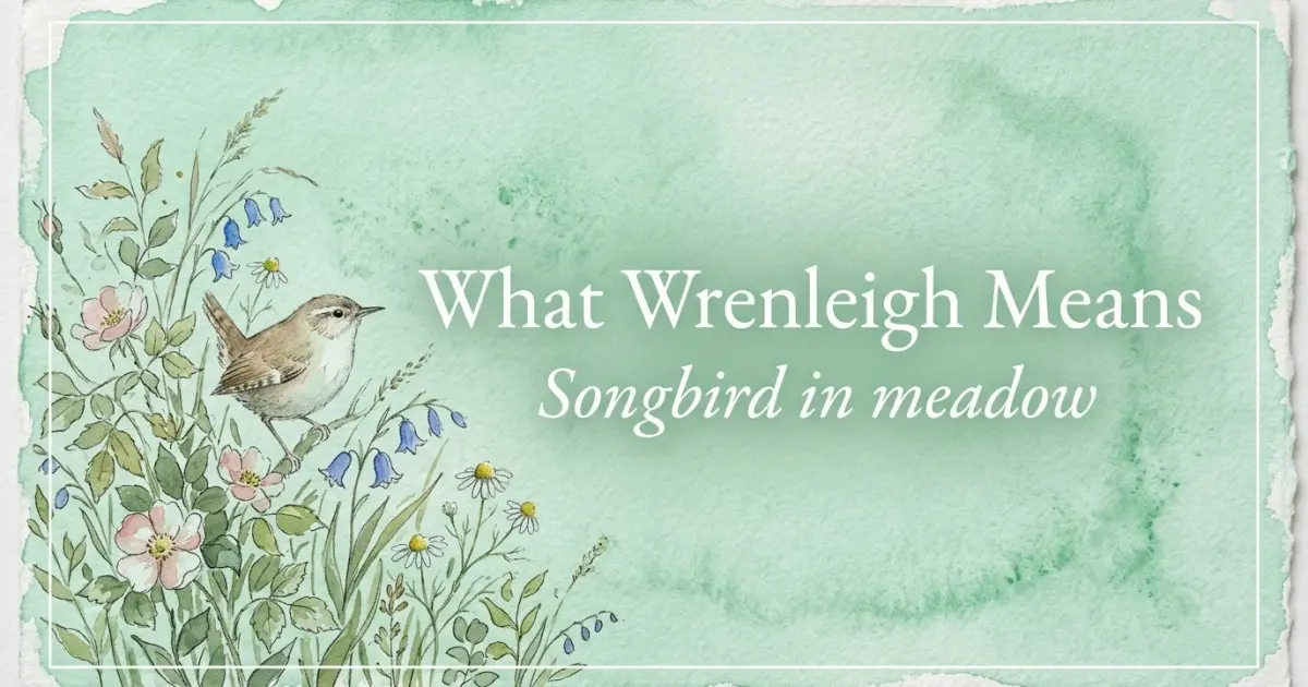 Wrenleigh name meaning Songbird in meadow