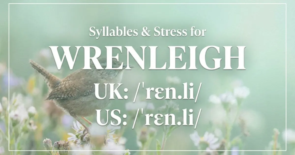 Wrenleigh syllables, stress, and UK and US pronunciation