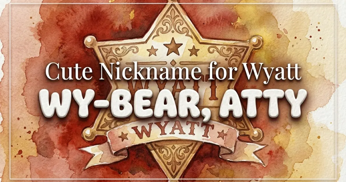 Cute nickname for Wyatt: Wy-bear, Atty