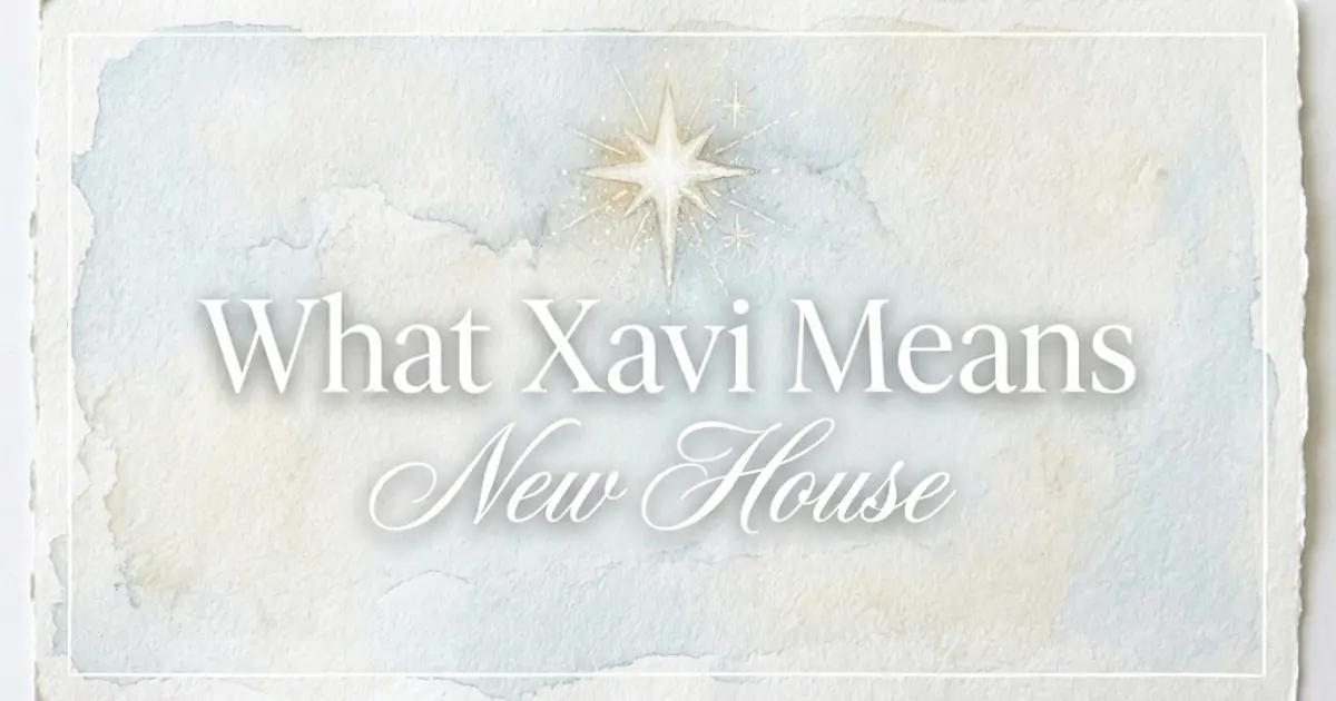 Xavi name meaning New House