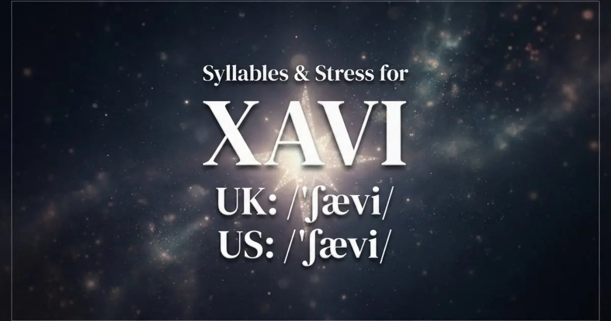 Xavi syllables, stress, and UK and US pronunciation
