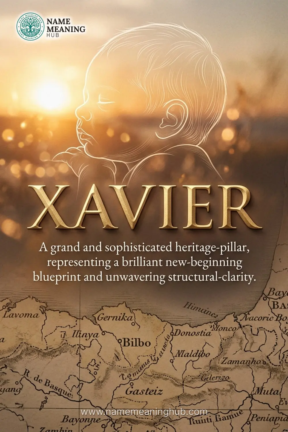 Meaning of the name Xavier: A grand and sophisticated heritage-pillar, representing a brilliant new-beginning blueprint and unwavering structural-clarity.
