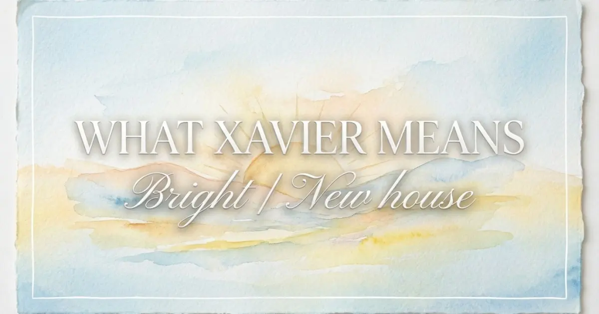 Xavier name meaning Bright / New house