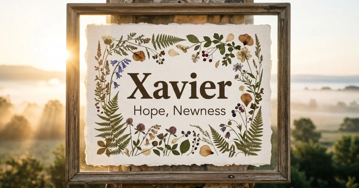 Xavier meaning themes: hope, newness