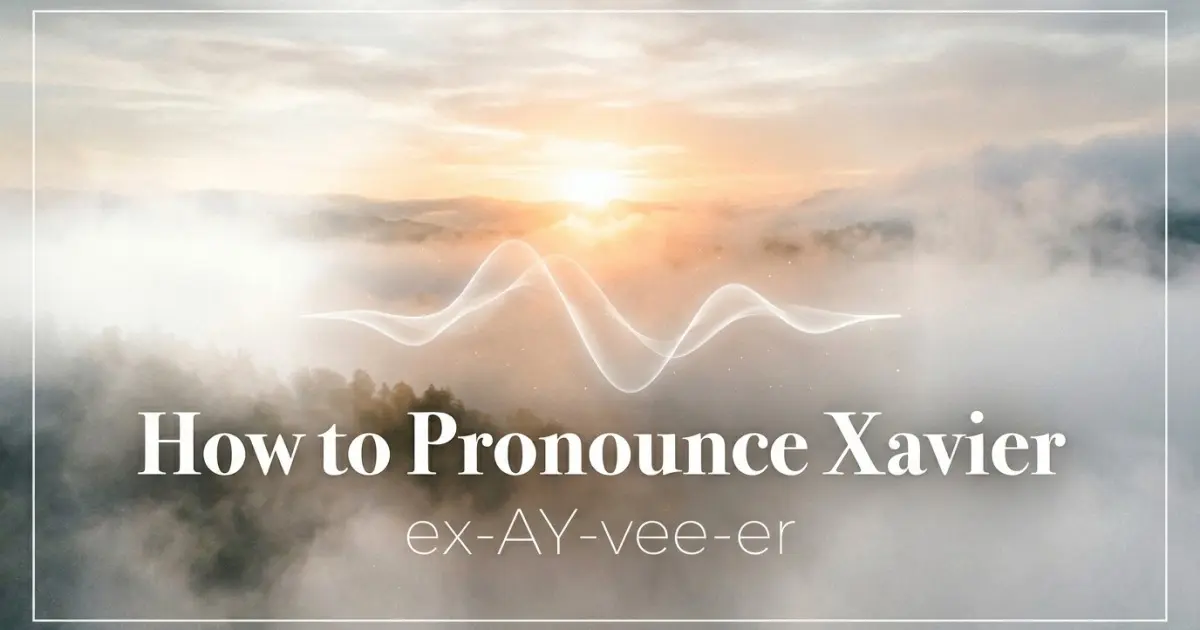 How to pronounce Xavier