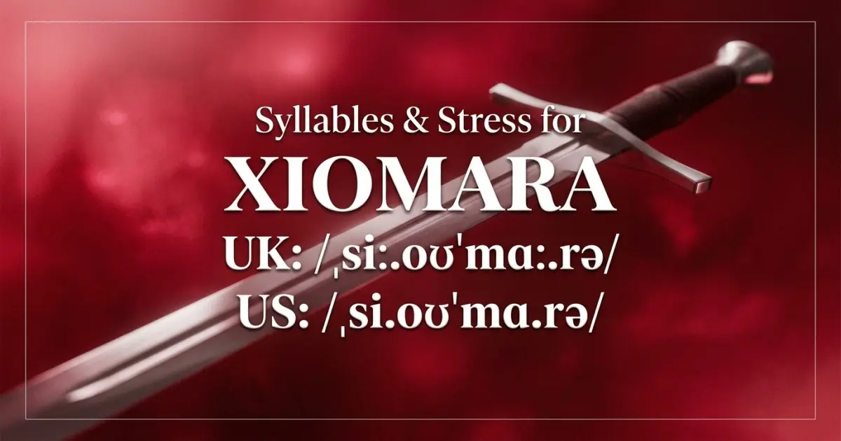Xiomara syllables, stress, and UK and US pronunciation