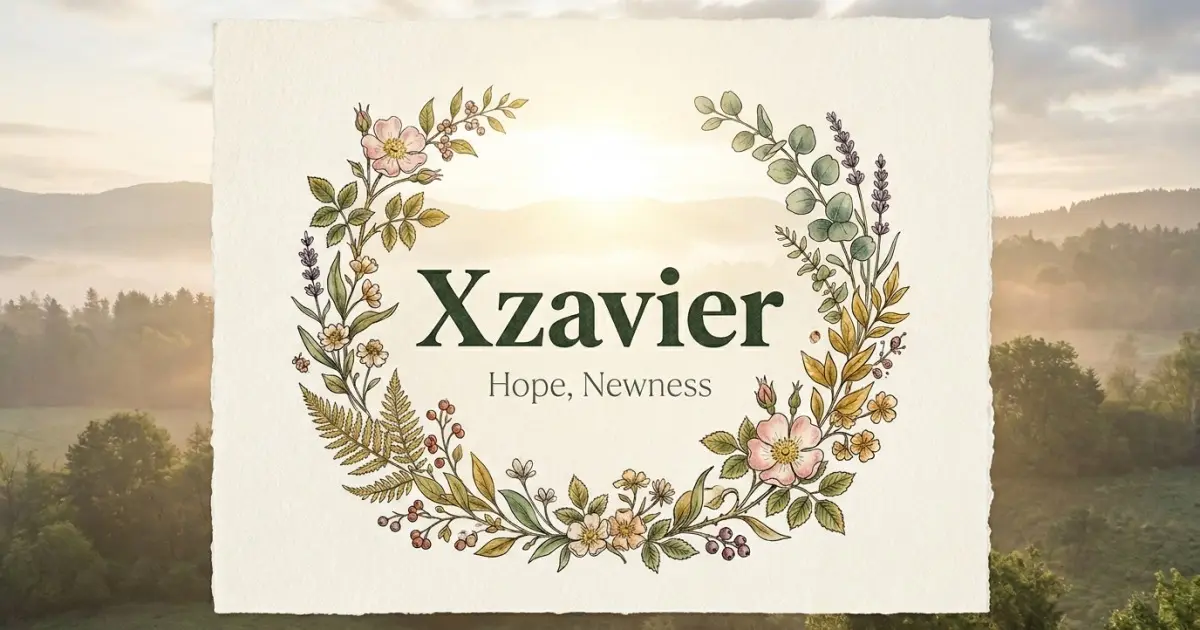 Xzavier meaning themes: hope, newness