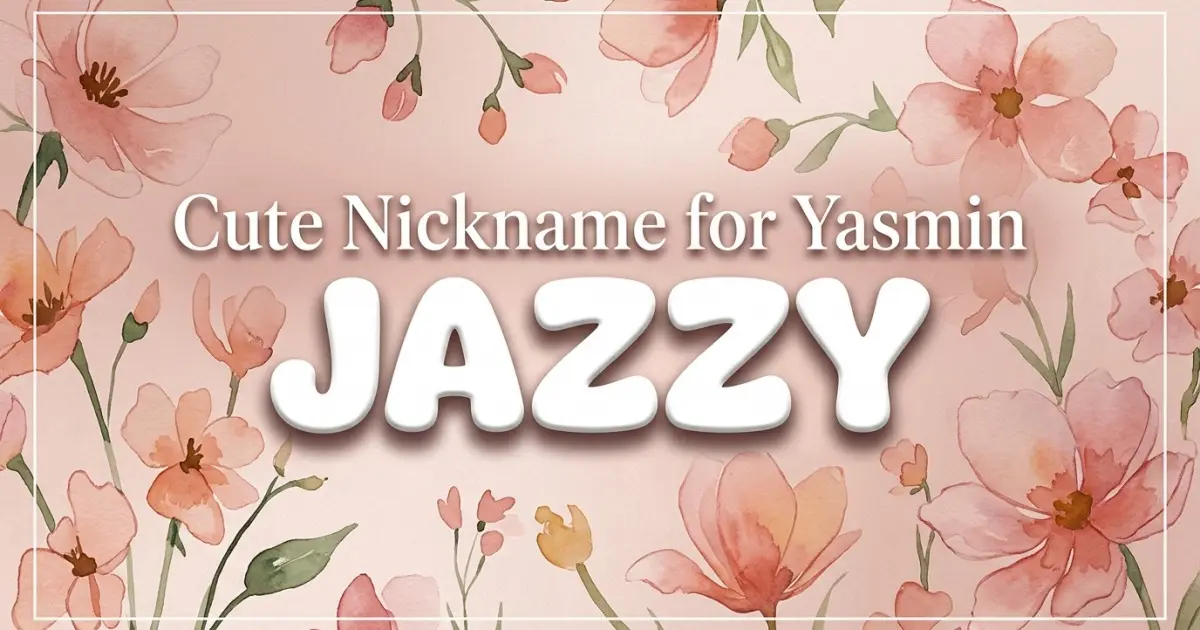 Cute nickname for Yasmin: Jazzy