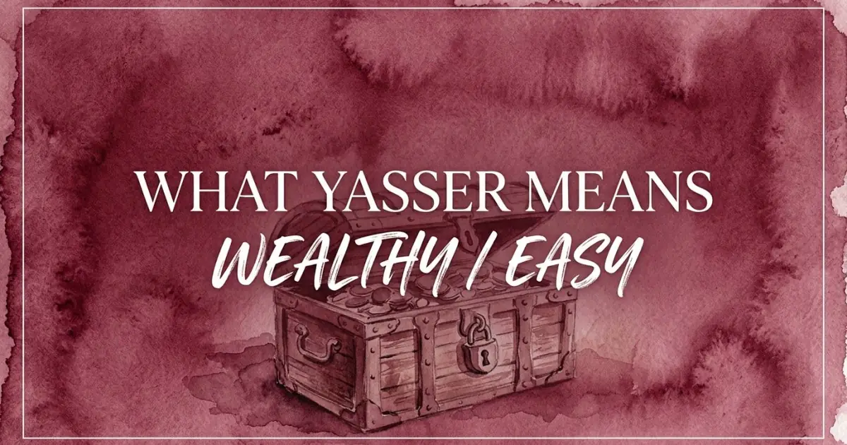 Yasser name meaning Wealthy / Easy