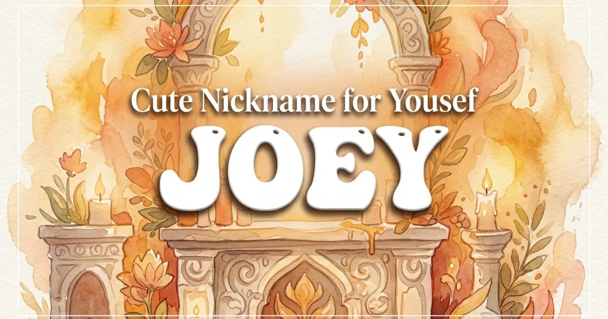 Cute nickname for Yousef: Joey