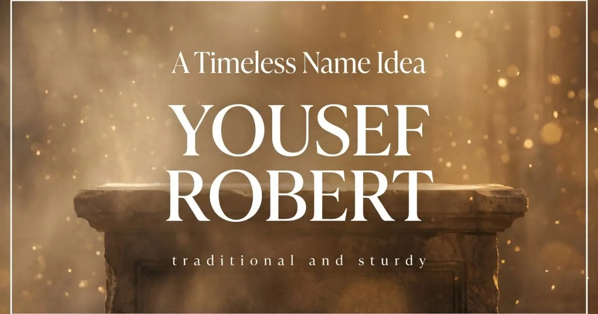 Middle name idea: Yousef Robert - traditional and sturdy