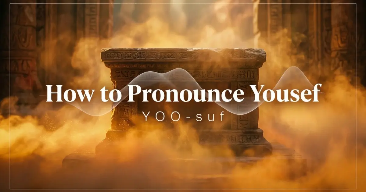 How to pronounce Yousef