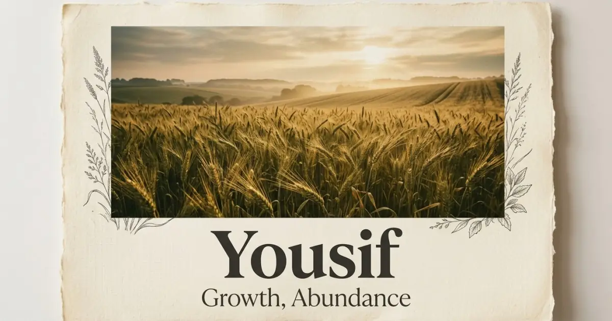 Yousif meaning themes: growth, abundance